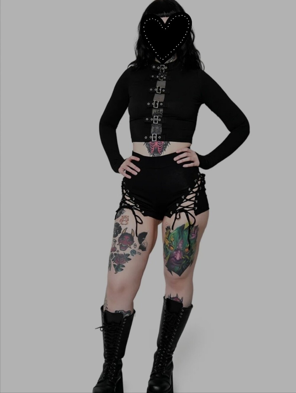 forest ink Alice Shorts Lace-Up High Waist